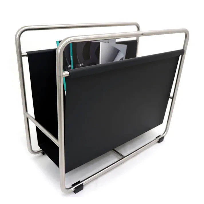 マガジンラック|ZACK 50729 MECOR マガジン ラック 雑誌入れ マガジン収納 収納 リビング収納 ステンレス おしゃれ 雑貨 かっこいい 上質 高級 ホテルライク 男前インテリア インダストリアル ドイツ デザイナーズ