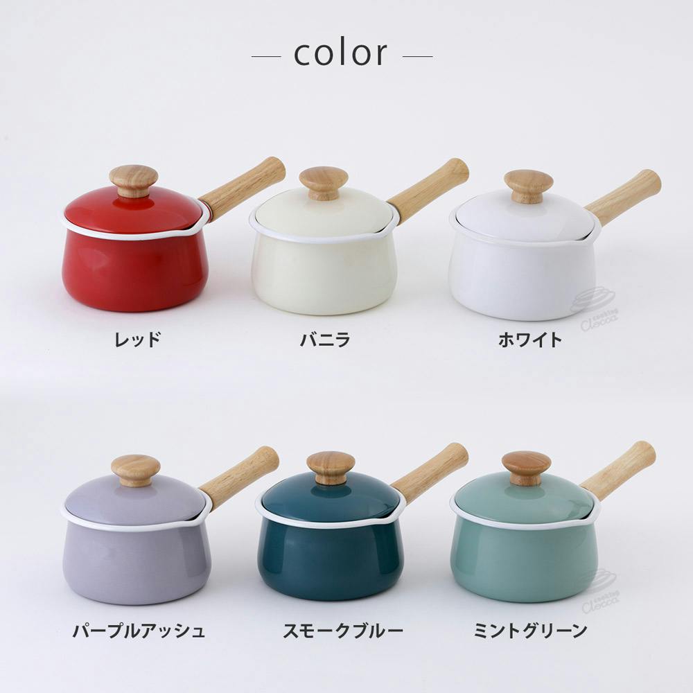 富士ホーロー ミルクパン ホーロー フタ付 15cm ガス火 IH対応 C-15M