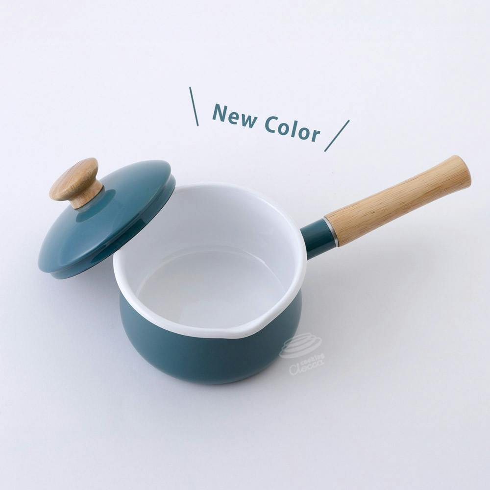 富士ホーロー ミルクパン ホーロー フタ付 15cm ガス火 IH対応 C-15M