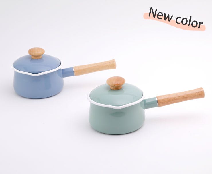 富士ホーロー ミルクパン ホーロー フタ付 15cm ガス火 IH対応 C-15M