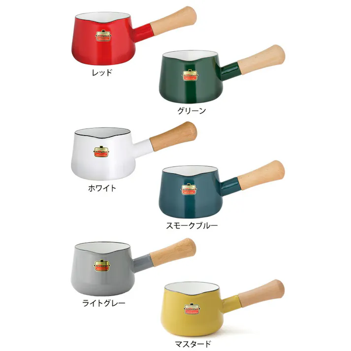 富士ホーロー ソリッド ホーロー ミルクパン 12cm 0.75L 直火【片手鍋 調理器具 キッチン用品 12センチ 琺瑯鍋 ホーロー鍋 小鍋 小型 ミニ 離乳食】 レッド