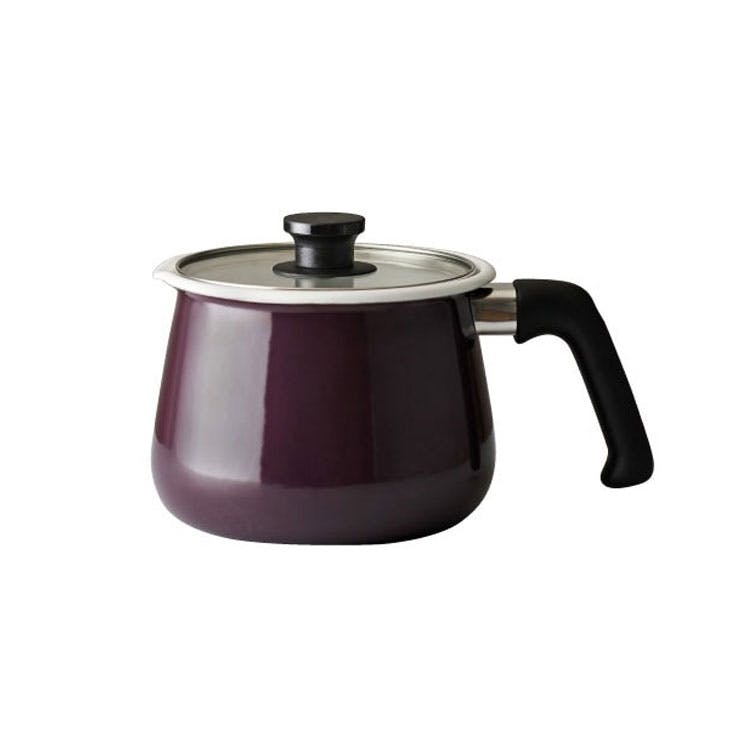 rinto ホーロー マルチポット 2.2L IH対応 和平フレイズ リント【片手鍋 IH 小さめ 揚げ鍋 揚げ物 鍋 ミニ ホーロー鍋 琺瑯鍋】 ガーネット