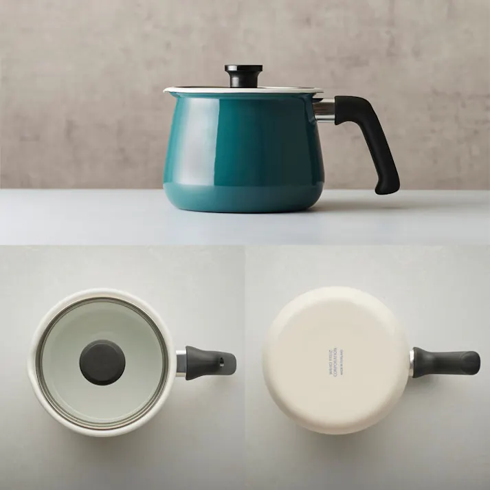 rinto ホーロー マルチポット 2.2L IH対応 和平フレイズ リント【片手鍋 IH 小さめ 揚げ鍋 揚げ物 鍋 ミニ ホーロー鍋 琺瑯鍋】 アイボリー