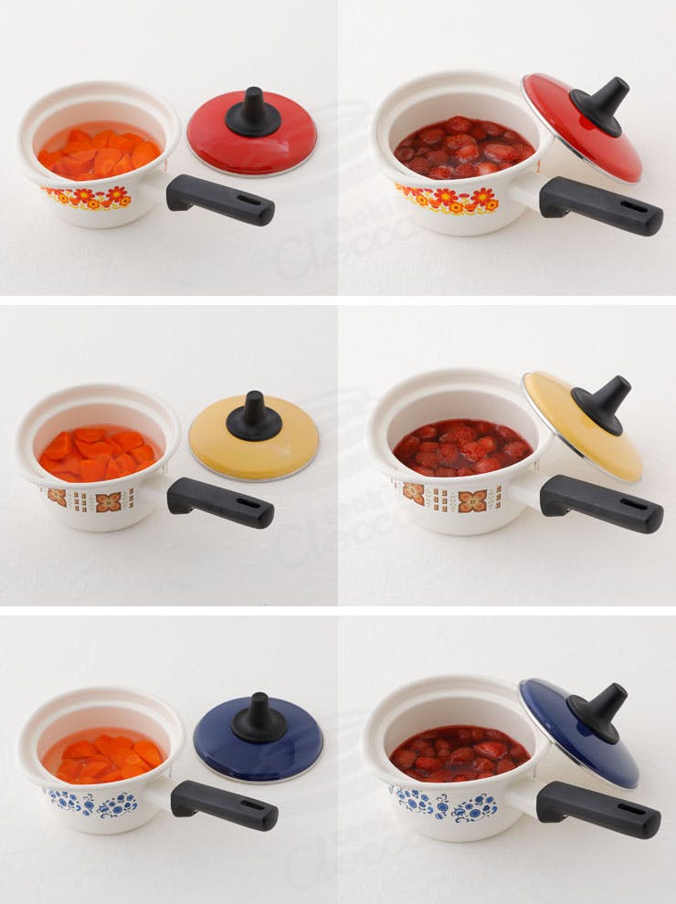 富士ホーロー メモリーズ 14cm 蓋付き ミルクパン ホーロー IH対応 全4