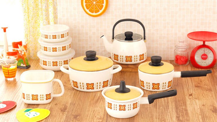 富士ホーロー メモリーズ 14cm 蓋付き ミルクパン ホーロー IH対応 全4