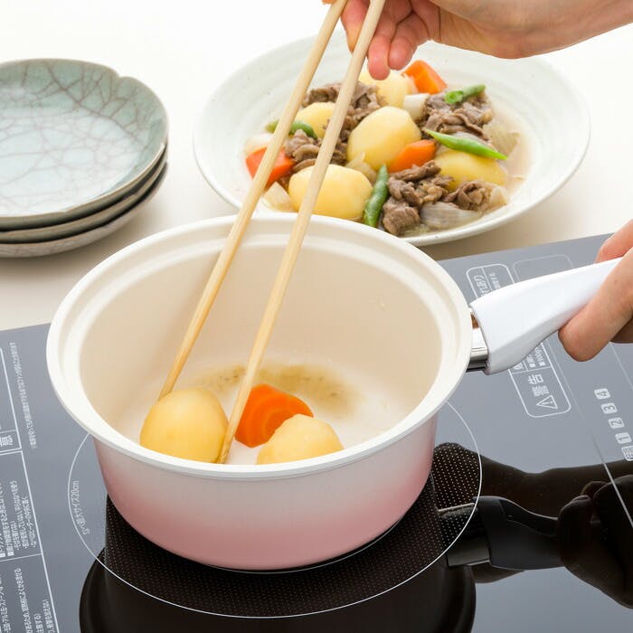 ビタクラフト ライト 片手鍋 15cm 無水鍋 セラミックコーティング IH