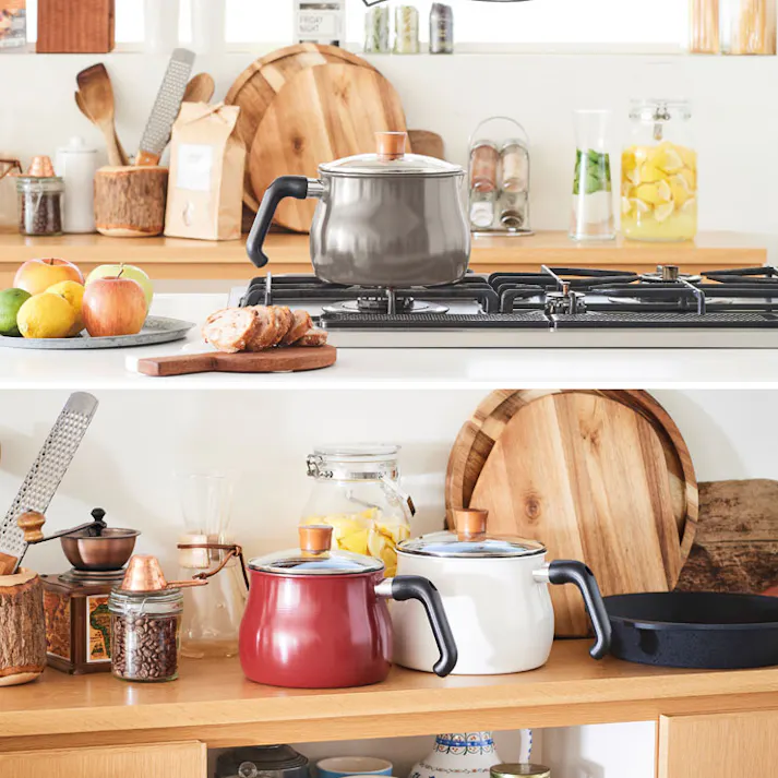 トゥーメイ ドルチェ マルチポット L 3.0L IH対応 和平フレイズ ToMay dolce【片手鍋 IH 小さめ 深型 揚げ鍋 揚げ物 鍋 ミニ】 ホワイト