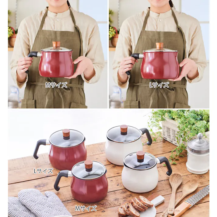 トゥーメイ ドルチェ マルチポット L 3.0L IH対応 和平フレイズ ToMay dolce【片手鍋 IH 小さめ 深型 揚げ鍋 揚げ物 鍋 ミニ】 ホワイト