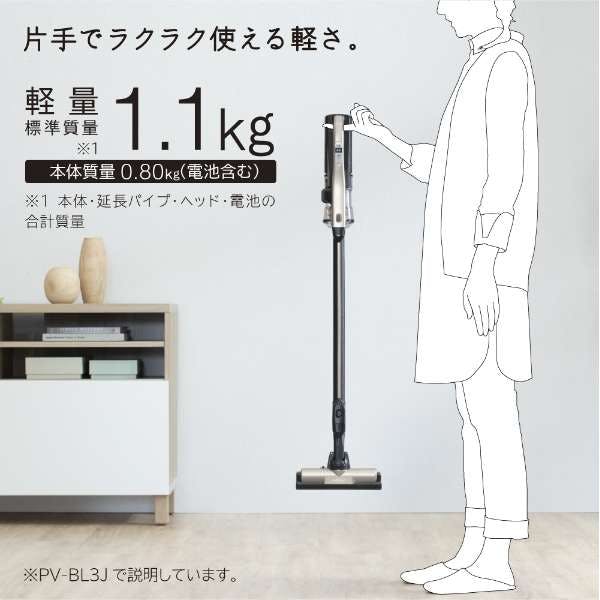 【新品・未使用】日立コードレス掃除機 ／ラクかるスティック PV-BL3J Amazon | サイクロン式コードレススティッククリーナー ラクかる