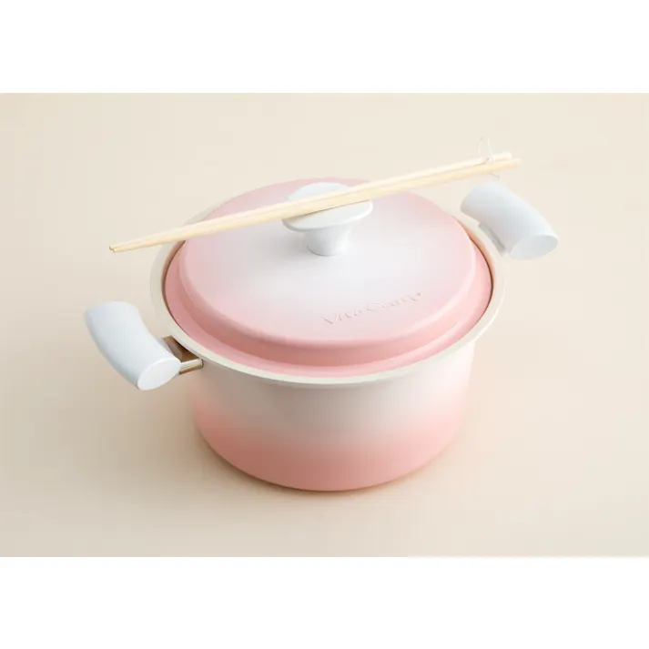 ビタクラフト ライト 両手鍋 24cm セラミックコーティング IH対応 グリーン/【無水調理鍋 ベイパーシール Vita Craft Light アルミ セラミック アピデ】 グリーン