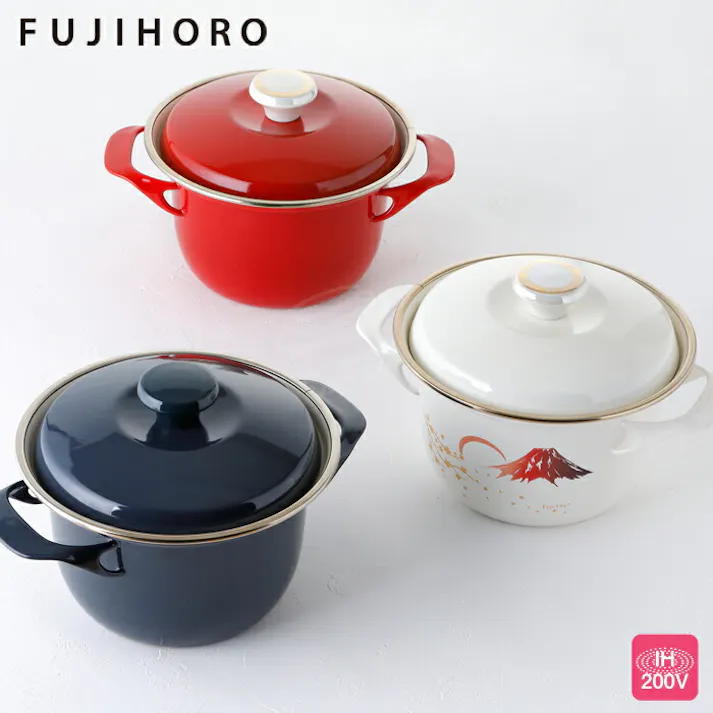 富士ホーロー EXシリーズ ココット 16cm 2.1L IH対応【両手鍋 キャセロール ホーロー鍋 直火】 Fuji