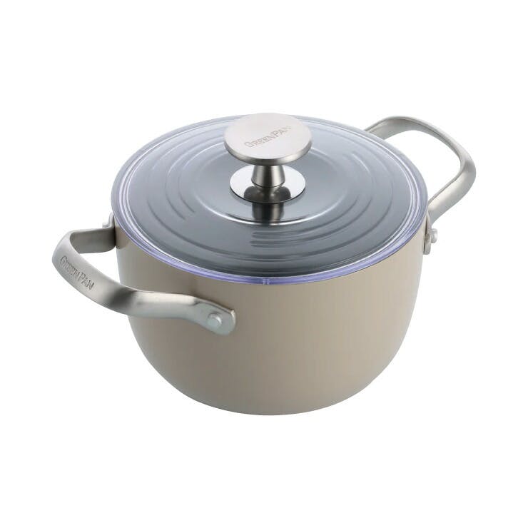 グリーンパン マルチフードクッカー 16.5cm 1.8L ガラス蓋付 IH対応 GREENPAN CC005907-004【両手鍋 深型 蓋付き 鍋 IH 16cm セラミックコーティング 調理器具 食洗機対応 PFOA PFASフリー フッ素不使用】 トープ