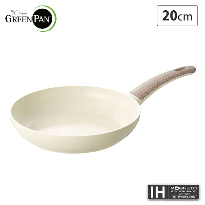 グリーンパン ウッドビー フライパン 20cm IH対応 CC001009-001【IH セラミックコーティング アルミ 炒め鍋 調理器具 PFOA PFASフリー フッ素不使用】フライパン20cm