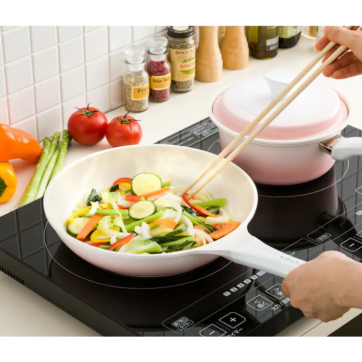 ビタクラフト ライト フライパン 20cm セラミックコーティング IH対応 グリーン/【Vita Craft Light アルミ アピデ】 ピンク