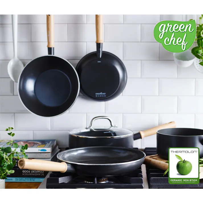 グリーンシェフ フライパン 26cm ビンテージ ブラウニーブラック IH対応 greenchef【ダイヤモンド セラミックコーティング PFOA PFAS フリー IH 200V 食洗機対応】