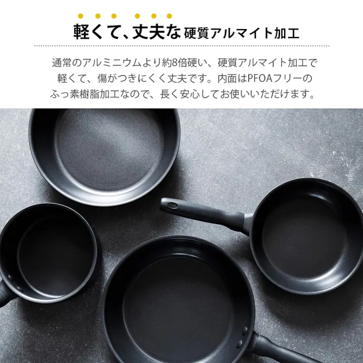 マイヤー ミッドナイト フライパン 28cm IH対応 MEYER Midnight MNH-P28【IH ガス 両用 硬質アルマイト】
