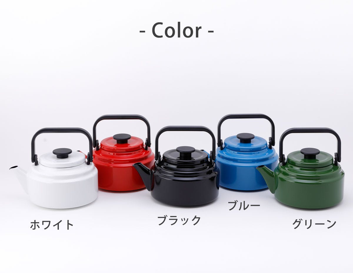 野田琺瑯 アムケトル 2L AM-20K ガス火 IH対応【琺瑯 やかん ホーロー