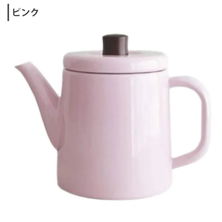 野田琺瑯 ポトル 1.5L ガス火 IH対応【ホーロー やかん ケトル 直火 IH200V対応 琺瑯 ホーローケトル ポット シンプル 調理器具 日本製】 グレー