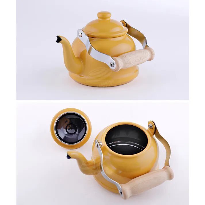 富士ホーロー ビームス ミニ ケトル ホーロー 0.9L IH対応 BMS09TK【琺瑯 ティーケトル ほうろう やかん ミニケトル 直火 IH ポット】 イエロー