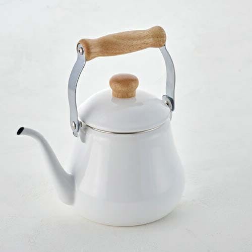 富士ホーロー IH対応 ドリップケトル 1.5L アッシュパープルアッシュ