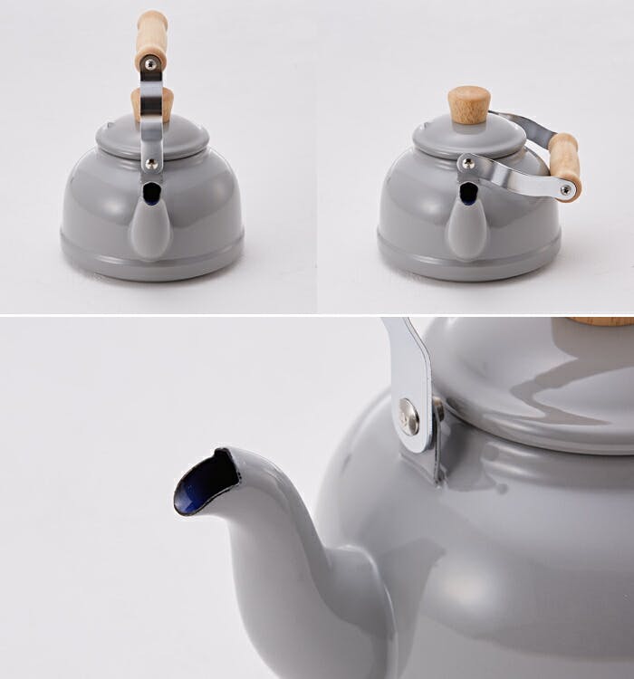 アンティーク/琺瑯ケトル/大きいサイズ/ホワイト 野田琺瑯(ノダホウロウ) アムケトル ホワイト ポット・ケトル