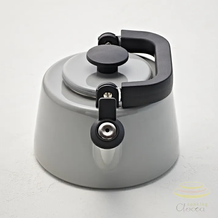富士ホーロー コットン プラス 笛吹きケトル ホーロー 2.1L ガス火 IH対応 Cotton Series コットンシリーズ【ケトル 笛吹き 笛吹ケトル やかん ほうろう 琺瑯 直火】 スモークブルー