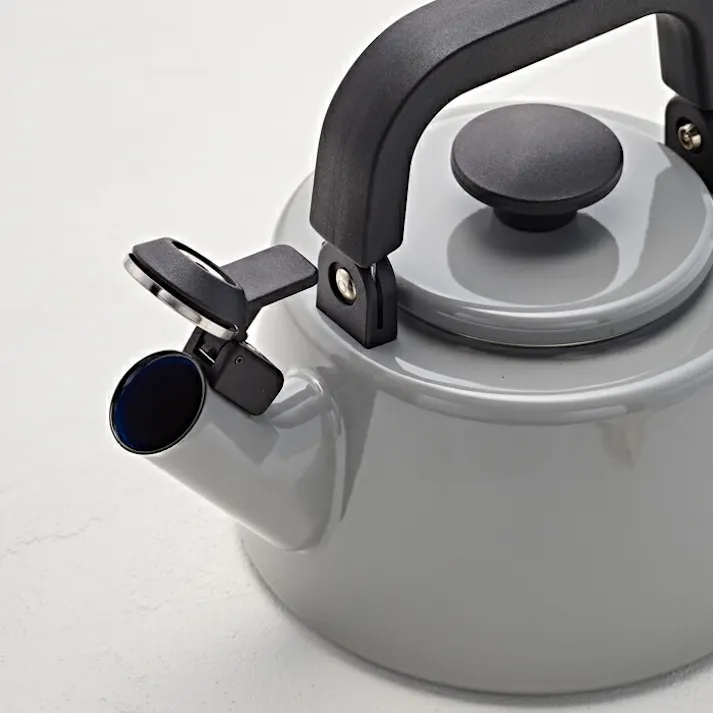 富士ホーロー コットン プラス 笛吹きケトル ホーロー 2.1L ガス火 IH対応 Cotton Series コットンシリーズ【ケトル 笛吹き 笛吹ケトル やかん ほうろう 琺瑯 直火】 スモークブルー