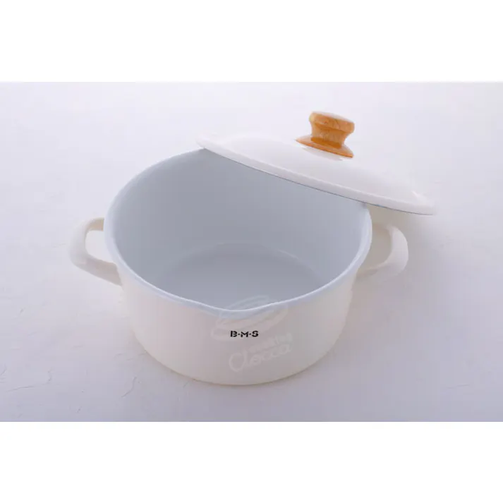 富士ホーロー ビームス シンプル ホーロー キャセロール 20cm ガス火 IH対応 BMS 両手鍋 BMS-20W【琺瑯 ホーロー鍋 IH200V 調理器具 20センチ 琺瑯鍋 鍋 オーブン 直火 Clocca】 イエロー