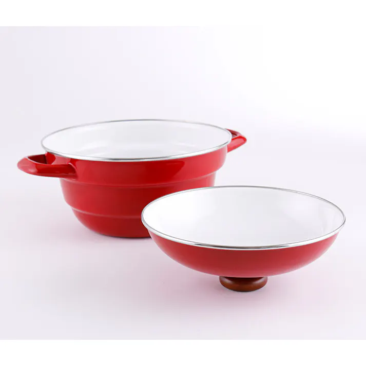 富士ホーロー ビームス オールインワン ホーロー鍋 24cm スノコ付 IH対応 BMS【IH 200V 調理器具 キッチン ホーロー 両手鍋 深型 深鍋 琺瑯鍋 卓上鍋 キャセロール スチーマー 蒸し鍋】 イエロー