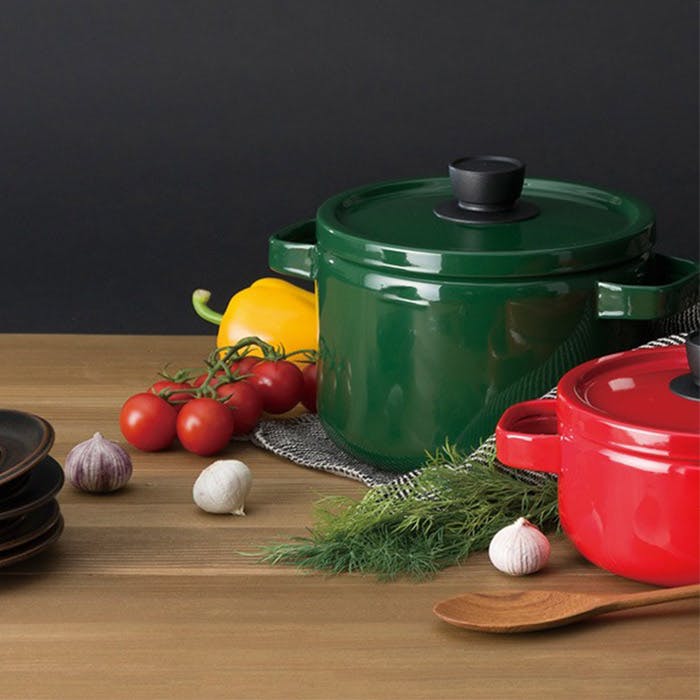 富士ホーロー ディープキャセロール ホーロー 22cm 5.6L IH対応