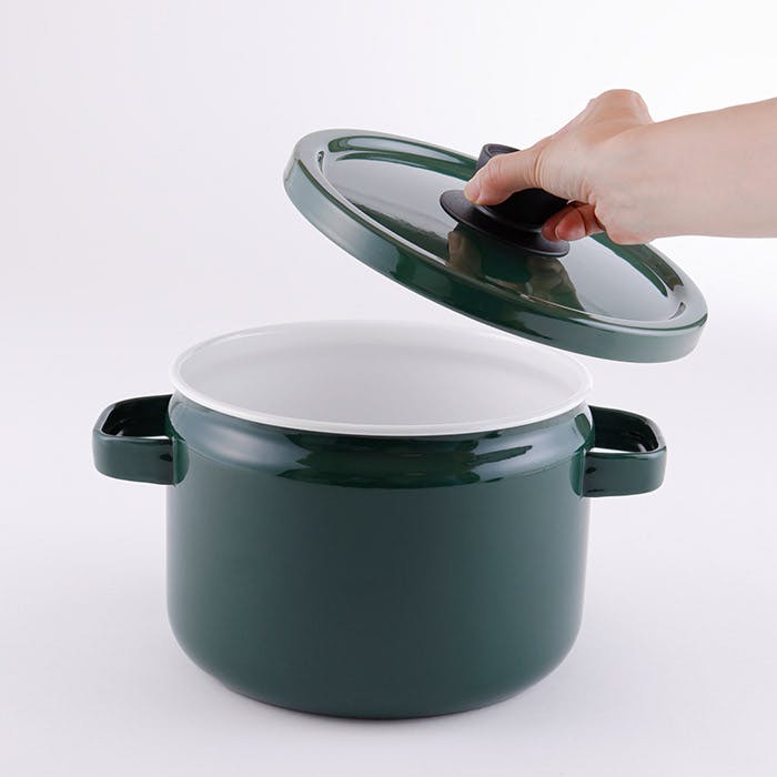 富士ホーロー ディープキャセロール ホーロー 22cm 5.6L IH対応
