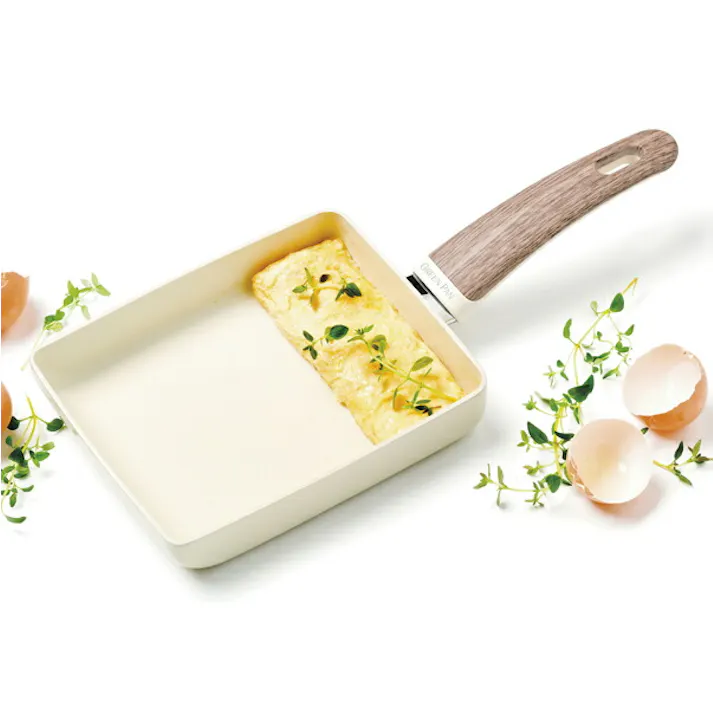 グリーンパン ウッドビー エッグパン IH対応 CC001008-001【フライパン 卵焼き 玉子焼き 卵焼き器 玉子焼き器 卵焼きパン セラミックコーティング アルミ IH 調理器具 PFOA PFASフリー フッ素不使用】