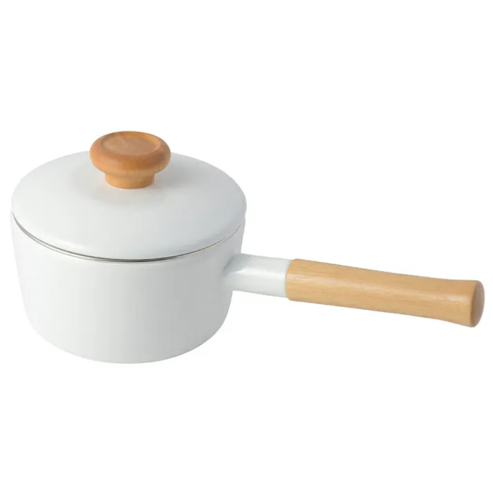 富士ホーロー 片手 天ぷら鍋 2WAY ホーロー 温度計付き フタ付き 16cm IH対応【てんぷら鍋 揚げ鍋 小型 片手鍋 ホーロー鍋 琺瑯 揚げ物 鍋 蓋付き 調理器具】 ブラック