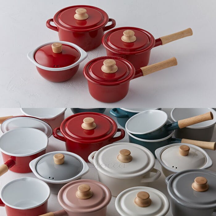 【新品未使用】CHASSEUR 24cm 両手鍋 ピンク　ホーロー ch0111.jpg