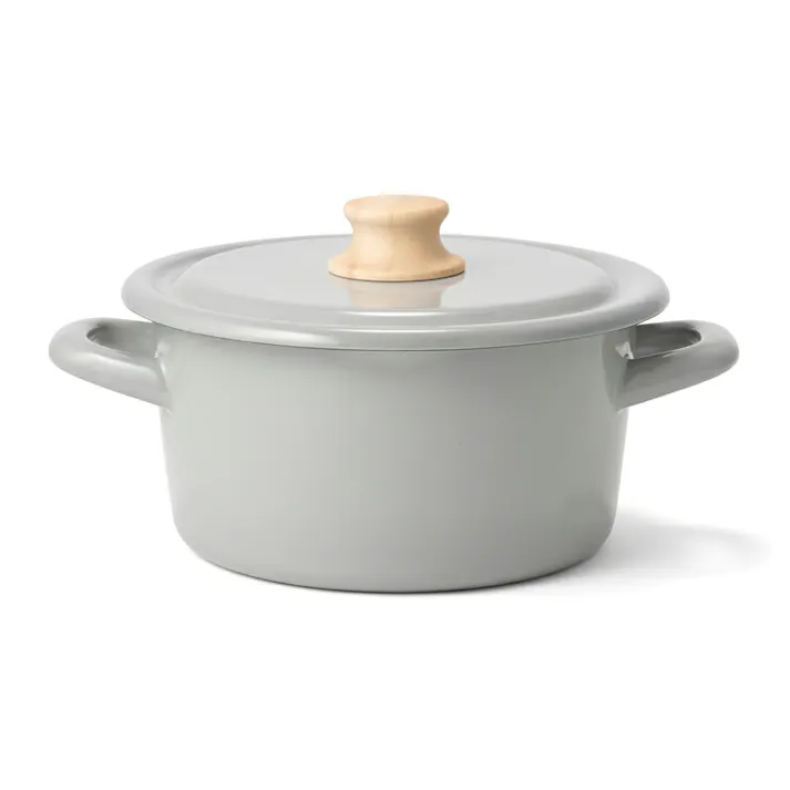 富士ホーロー コットン ホーロー キャセロール 18cm IH対応 CTN-18W Cotton Series コットンシリーズ【両手鍋 琺瑯 ホーロー鍋 IH200V ハニーウェア】 ライトグレー