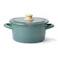 富士ホーロー コットン ホーロー キャセロール 18cm IH対応 CTN-18W Cotton Series コットンシリーズ【両手鍋 琺瑯 ホーロー鍋 IH200V ハニーウェア】 スモークブルー