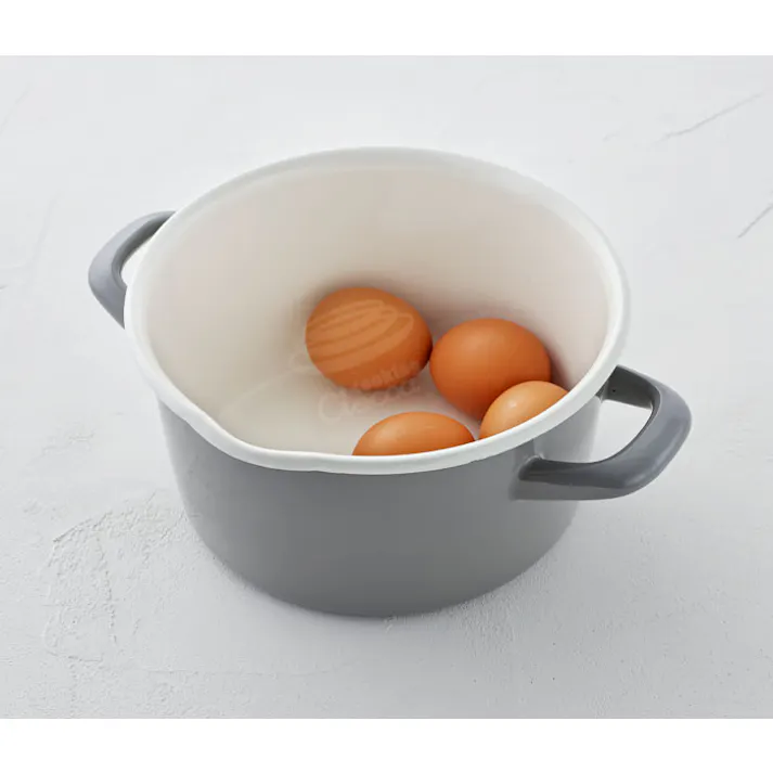 富士ホーロー コットン ホーロー キャセロール 18cm IH対応 CTN-18W Cotton Series コットンシリーズ【両手鍋 琺瑯 ホーロー鍋 IH200V ハニーウェア】 ホワイト