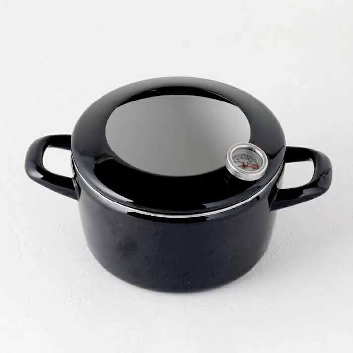 富士ホーロー 天ぷら鍋 ミニ 16cm IH対応 ホワイト/CTP-16W【てんぷらなべ ホーロー 琺瑯 揚げ物 鍋 ミニ 揚げ鍋】 ホワイト