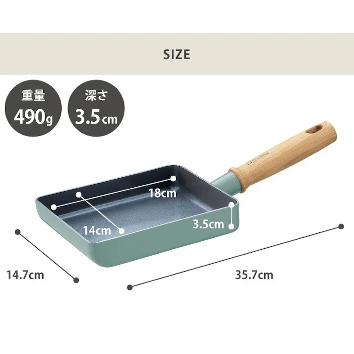 グリーンパン メイフラワー エッグパン IH対応 GREENPAN CC001901-001【卵焼き フライパン 玉子焼き器 IH セラミック 卵焼き器 アルミ PFOA PFASフリー フッ素不使用】