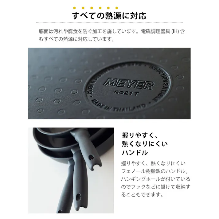 マイヤー ミッドナイト エッグパン IH対応 MEYER Midnight MNH-EM【フライパン 玉子焼き 卵焼き IH ガス 両用 硬質アルマイト】