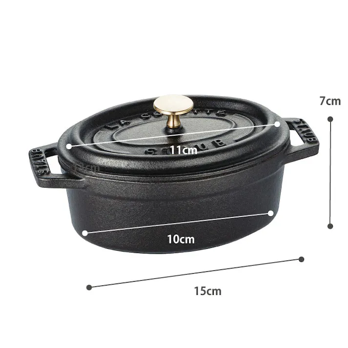 ストウブ ピコ ココット オーバル 11cm 250ml IH対応 staub【鋳物 両手鍋 ホーロー鍋 キャセロール オーブン調理 ストゥブ鍋 国内正規品】 チェリー