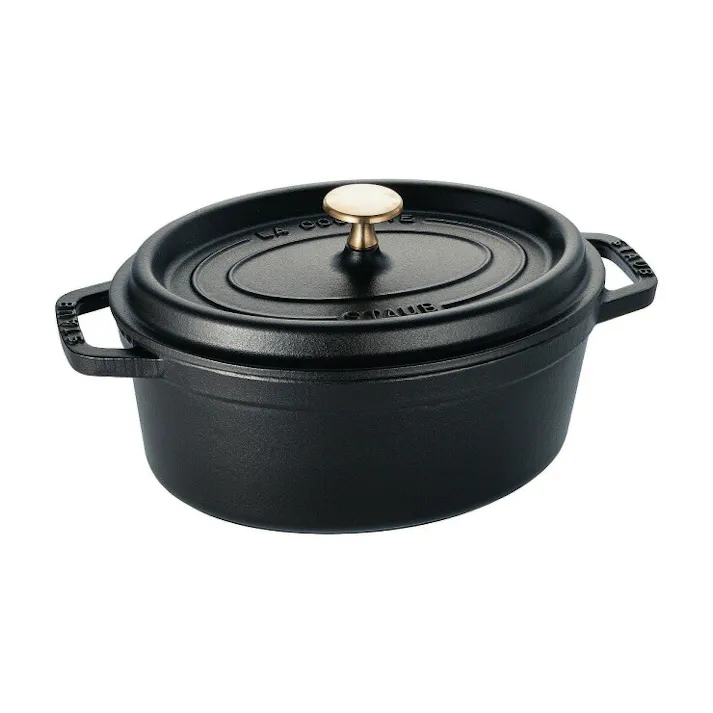 ストウブ ピコ ココット オーバル 23cm 2.35L IH対応 staub【鋳物 両手鍋 楕円 ホーロー鍋 キャセロール オーブン調理 ストゥブ鍋 国内正規品】 ブラック