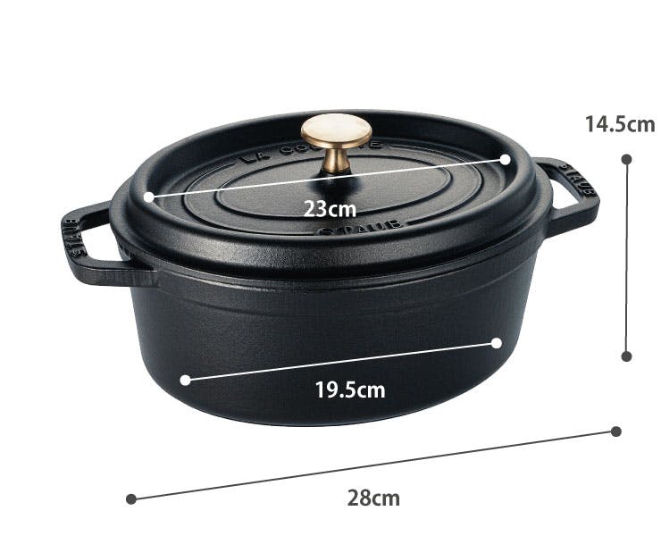 STAUB ココット・オーバル・デ・ミュラ 22cm ストウブ ピコ ココット オーバル 23cm 2.35L IH対応 staub【鋳物 両手