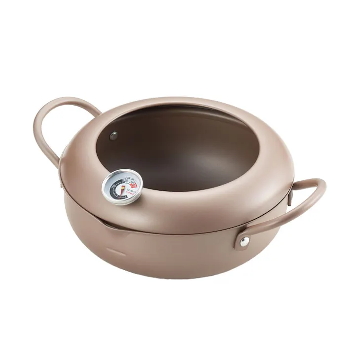 クラシート IH対応 温度計付き 天ぷら鍋 20cm 2.0L CL-T20W タマハシ【揚げ鍋 鉄製 フライヤー】