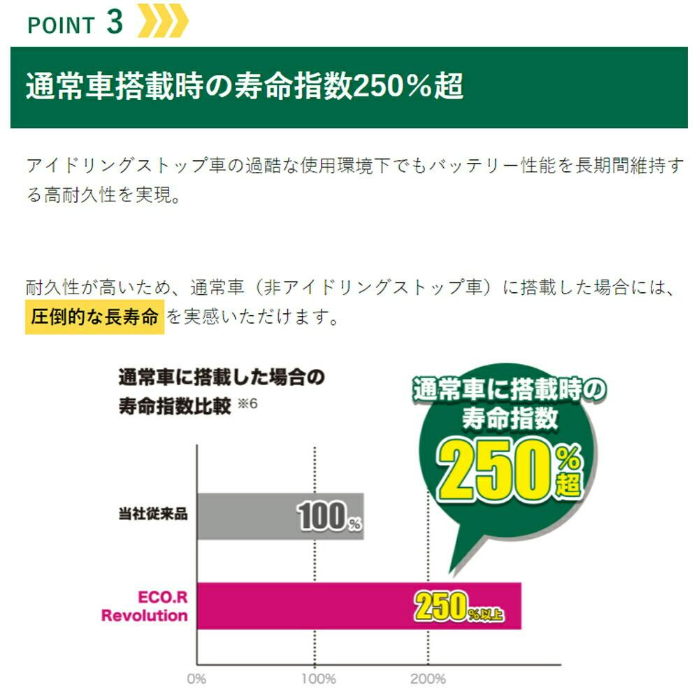 GS YUASA ジーエスユアサ 国産車バッテリー ECO.R Revolution ER-Q-85/95D23L カーバッテリー 処分 車 カーパーツ  カー用品 アイドリングストップ車 | カー用品・バイク用品 | ホームセンター通販【カインズ】