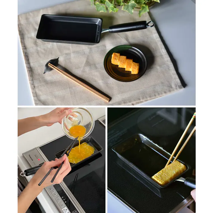 卵1個で!鉄の玉子焼き器 IH対応 ビーワーススタイル SM-395003 卵焼き フライパン【エッグパン 卵焼き器 IH 直火 鉄 卵焼き 卵1個 玉子焼き器 調理器具 日本製】