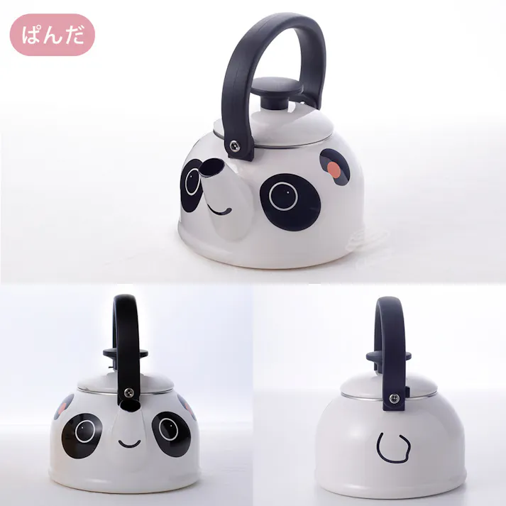 富士ホーロー どうぶつやかん ケトル ホーロー 1.8L ガス火 IH対応【琺瑯 ホーローケトル やかん IH 直火 ほうろう 調理器具 動物】 ねこ