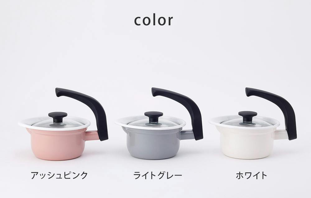 えーなポット 1.4L IH対応 ホーロー 片手鍋 ガラス蓋 富士ホーロー EP