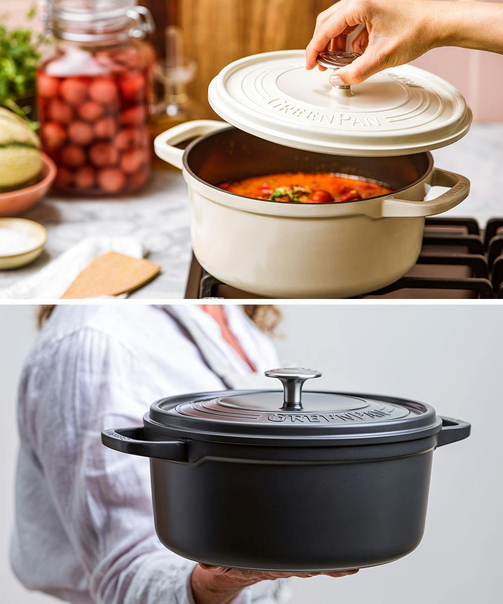 グリーンパン フェザーウェイト ココットラウンド 22cm 3.3L IH対応