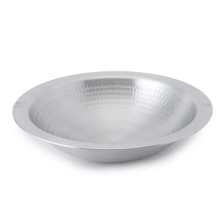 アルミ 打ち出し うどんすき鍋 33cm 3.2L 中尾アルミ製作所 四人前 ガス火専用 N-26【卓上鍋 4人用 浅型 中尾アルミ 打出 鍋 業務用 取っ手なし 直火 軽量 日本製】